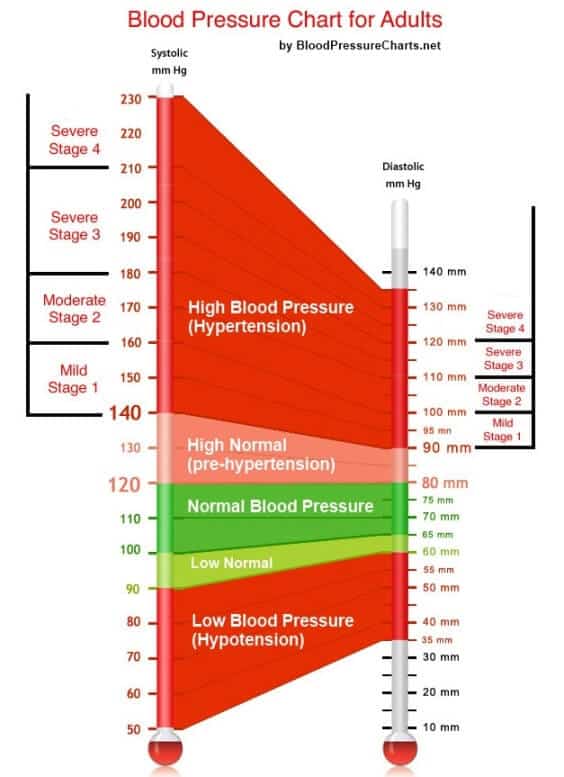 seniors blood pressure chart