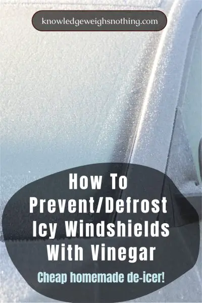 Defrost windshields with vinegar