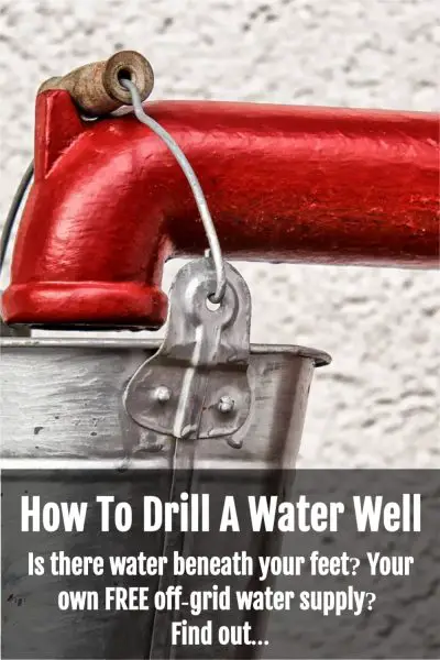 Drill a water well at home
