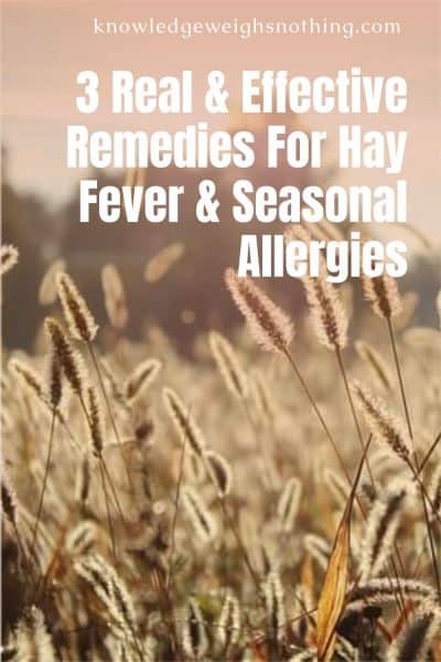 Hay Fever Home Remedies