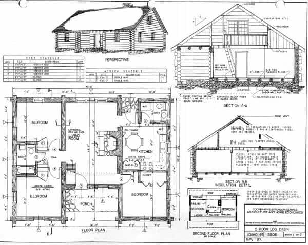 Free 5 bedroom log cabin floor plans PDF