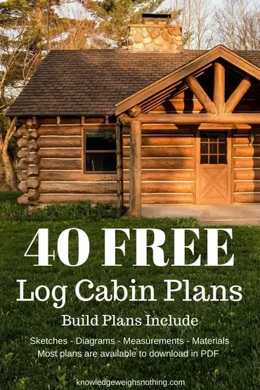 Log Home Plans 40 Free Cabin Floor Blueprints