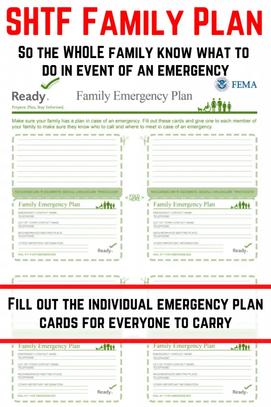 FEMA Family Plan Sheets
