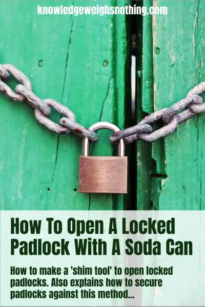 Padlock Soda Can