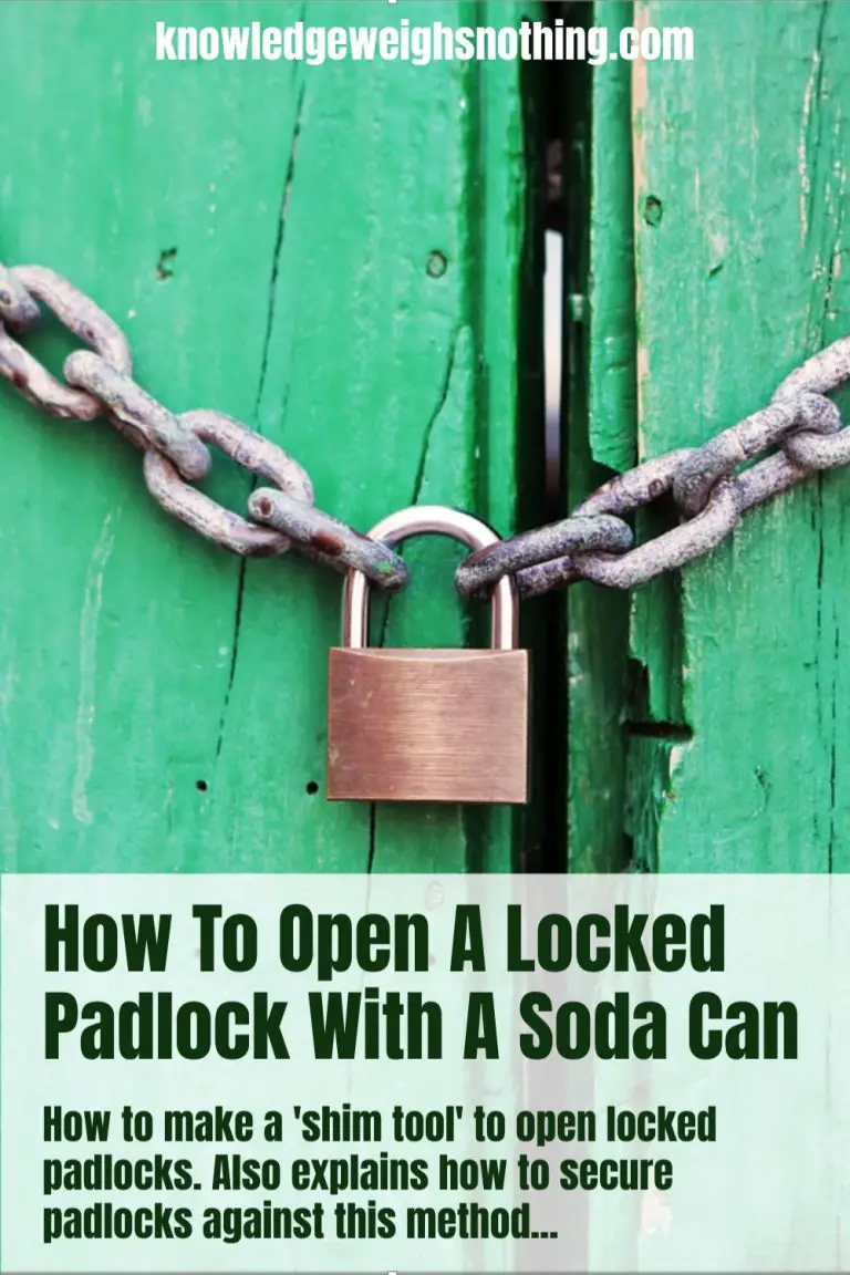 Make A 'Shim Tool' From A Soda Can To Open Locked Padlocks