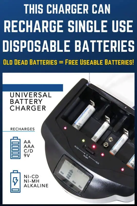 This Charger CAN Recharge Disposable Batteries. Learn More. Save Money