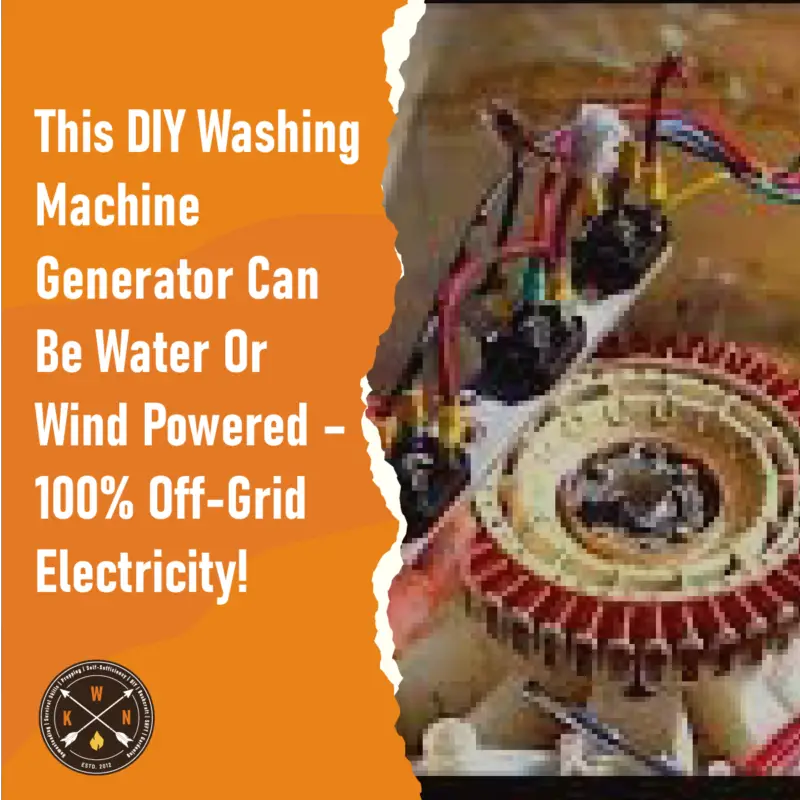 This DIY Washing Machine Generator Can Be Water Or Wind Powered 100