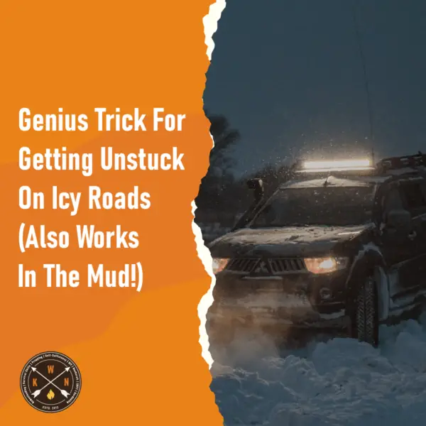 Genius Trick For Getting Unstuck On Icy Roads Also Works In The Mud for facebook